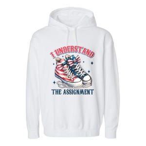 Harris Walz 2024 I Understand The Assignment Chucks And Pearls Gift Garment-Dyed Fleece Hoodie