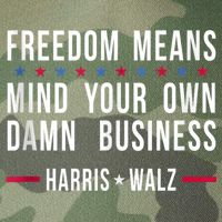 Harris Walz 2024 Mind Your Own Damn Business Legacy Tie Dye Trucker Hat