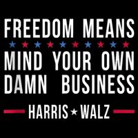 Harris Walz 2024 Mind Your Own Damn Business Drawstring Bag