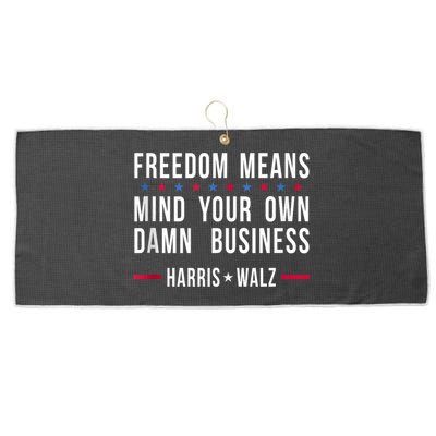 Harris Walz 2024 Mind Your Own Damn Business Large Microfiber Waffle Golf Towel