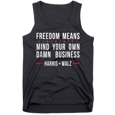 Harris Walz 2024 Mind Your Own Damn Business Tank Top