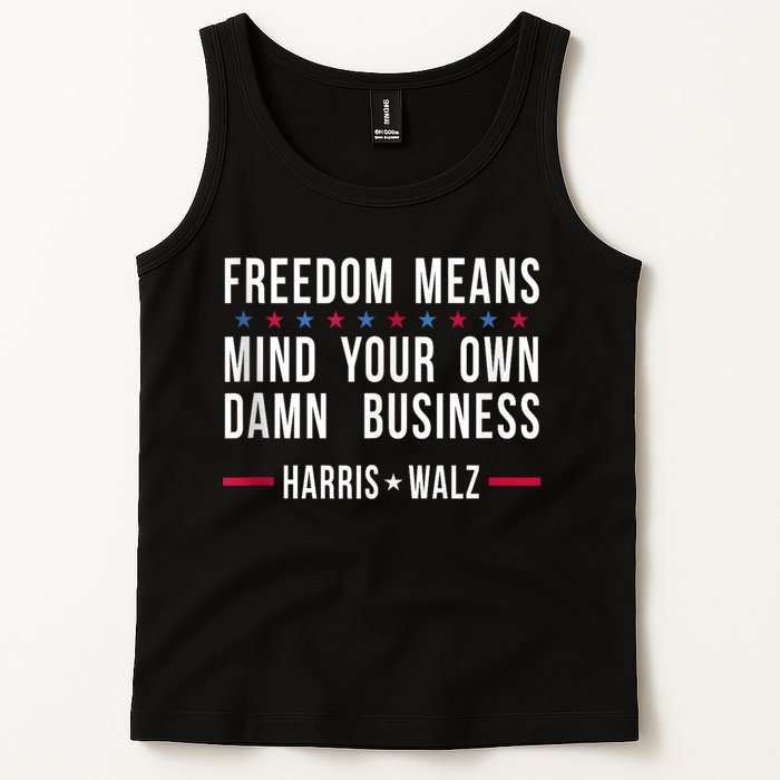 Harris Walz 2024 Mind Your Own Damn Business Tank Top
