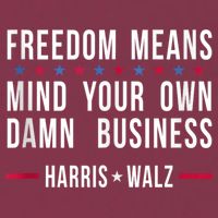 Harris Walz 2024 Mind Your Own Damn Business 16oz Travel Tumbler