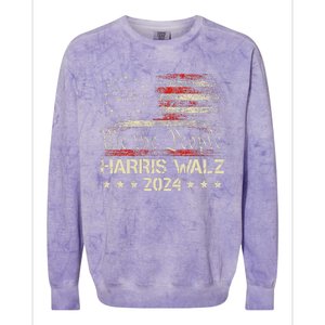 Harris Waltz 2024 Election Kamala Harris Tim Waltz 2024 Colorblast Crewneck Sweatshirt