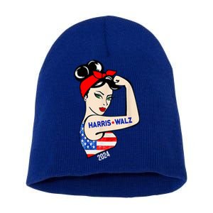 Harris Waltz 2024 Election Female Strong Short Acrylic Beanie