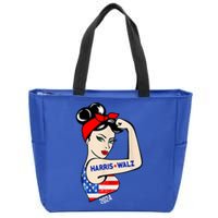 Harris Waltz 2024 Election Female Strong Zip Tote Bag