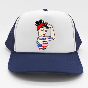 Harris Waltz 2024 Election Female Strong Trucker Hat