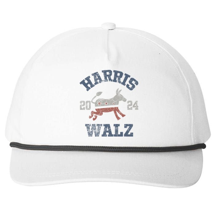 Harris Waltz 2024 Election Kamala Harris Tim Waltz 2024 Support Kamala Snapback Five-Panel Rope Hat