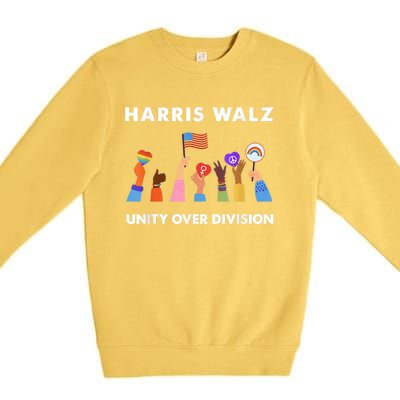 Harris Waltz 2024 Unity Over Division Premium Crewneck Sweatshirt