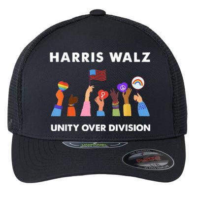 Harris Waltz 2024 Unity Over Division Flexfit Unipanel Trucker Cap