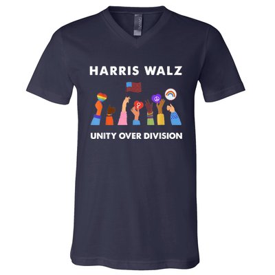 Harris Waltz 2024 Unity Over Division V-Neck T-Shirt