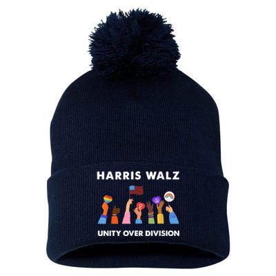 Harris Waltz 2024 Unity Over Division Pom Pom 12in Knit Beanie