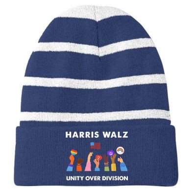 Harris Waltz 2024 Unity Over Division Striped Beanie with Solid Band