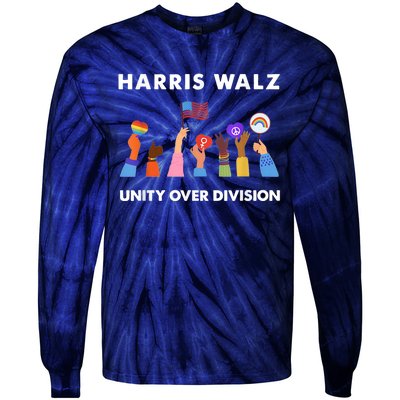 Harris Waltz 2024 Unity Over Division Tie-Dye Long Sleeve Shirt