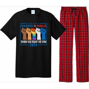 Harris Walz 2024 When We Fight We Win Pajama Set