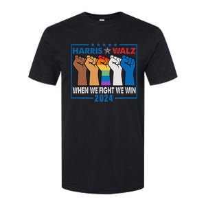 Harris Walz 2024 When We Fight We Win Softstyle CVC T-Shirt