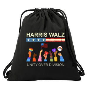 Harris Waltz 2024 Unity Over Division Drawstring Bag