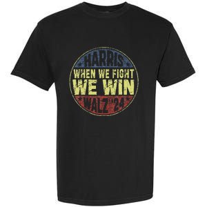 Harris Waltz 2024 When We Fight We Win American Election Garment-Dyed Heavyweight T-Shirt