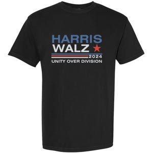 Harris Waltz 2024 Unity Over Division Kamala Harris Tim Walz Garment-Dyed Heavyweight T-Shirt