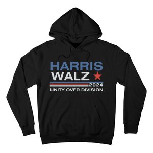 Harris Waltz 2024 Unity Over Division Kamala Harris Tim Walz Hoodie