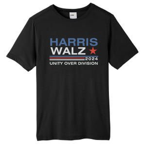 Harris Waltz 2024 Unity Over Division Kamala Harris Tim Walz Tall Fusion ChromaSoft Performance T-Shirt