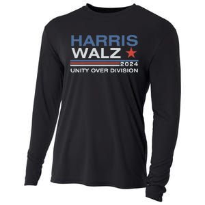 Harris Waltz 2024 Unity Over Division Kamala Harris Tim Walz Cooling Performance Long Sleeve Crew