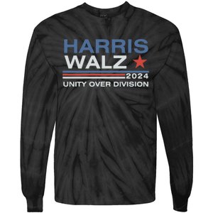 Harris Waltz 2024 Unity Over Division Kamala Harris Tim Walz Tie-Dye Long Sleeve Shirt