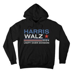 Harris Waltz 2024 Unity Over Division Kamala Harris Tim Walz Tall Hoodie