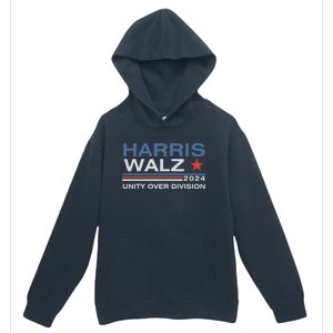 Harris Waltz 2024 Unity Over Division Kamala Harris Tim Walz Urban Pullover Hoodie