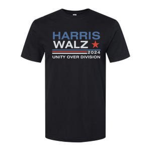 Harris Waltz 2024 Unity Over Division Kamala Harris Tim Walz Softstyle CVC T-Shirt