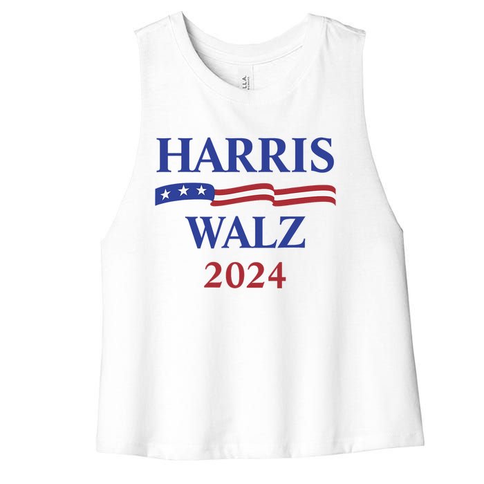 Harris Waltz 2024 Usa Harris Walz 2024 Women's Racerback Cropped Tank