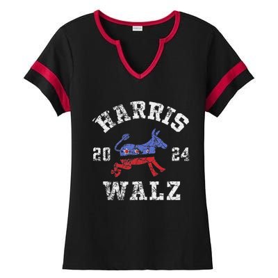 Harris Walz 2024 Election Kamala Harris Tim Waltz 2024 Gift Ladies Halftime Notch Neck Tee