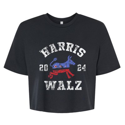 Harris Walz 2024 Election Kamala Harris Tim Waltz 2024 Gift Bella+Canvas Jersey Crop Tee