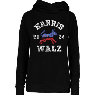 Harris Walz 2024 Election Kamala Harris Tim Waltz 2024 Gift Womens Funnel Neck Pullover Hood