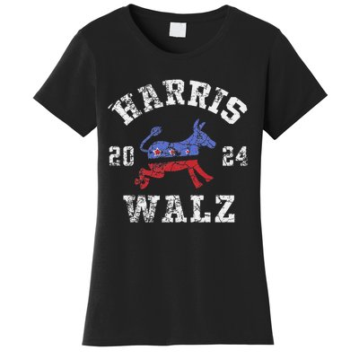 Harris Walz 2024 Election Kamala Harris Tim Waltz 2024 Gift Women's T-Shirt