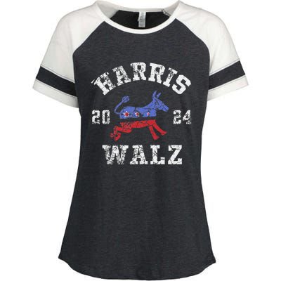 Harris Walz 2024 Election Kamala Harris Tim Waltz 2024 Gift Enza Ladies Jersey Colorblock Tee