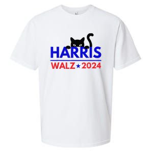 Harris Walz 2024 Funny Cat Election Kamala Sueded Cloud Jersey T-Shirt