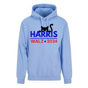 Harris Walz 2024 Funny Cat Election Kamala Unisex Surf Hoodie