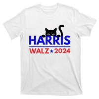 Harris Walz 2024 Funny Cat Election Kamala T-Shirt