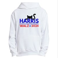 Harris Walz 2024 Funny Cat Election Kamala Urban Pullover Hoodie