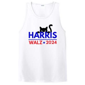 Harris Walz 2024 Funny Cat Election Kamala PosiCharge Competitor Tank