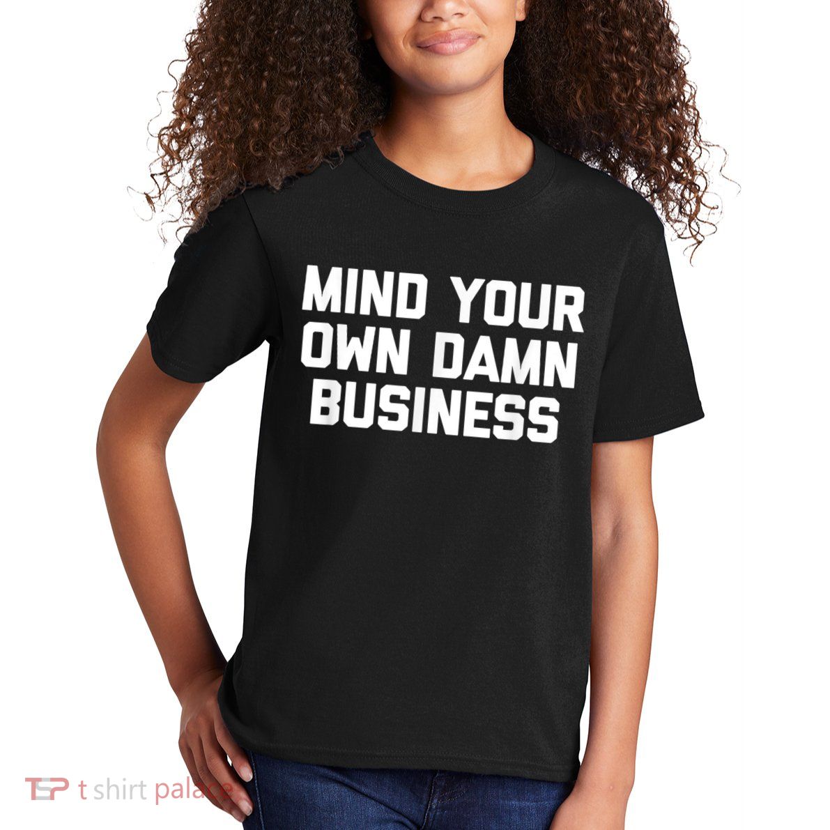 Harris Walz 2024 Mind Your Own Damn Business Kids T-Shirt