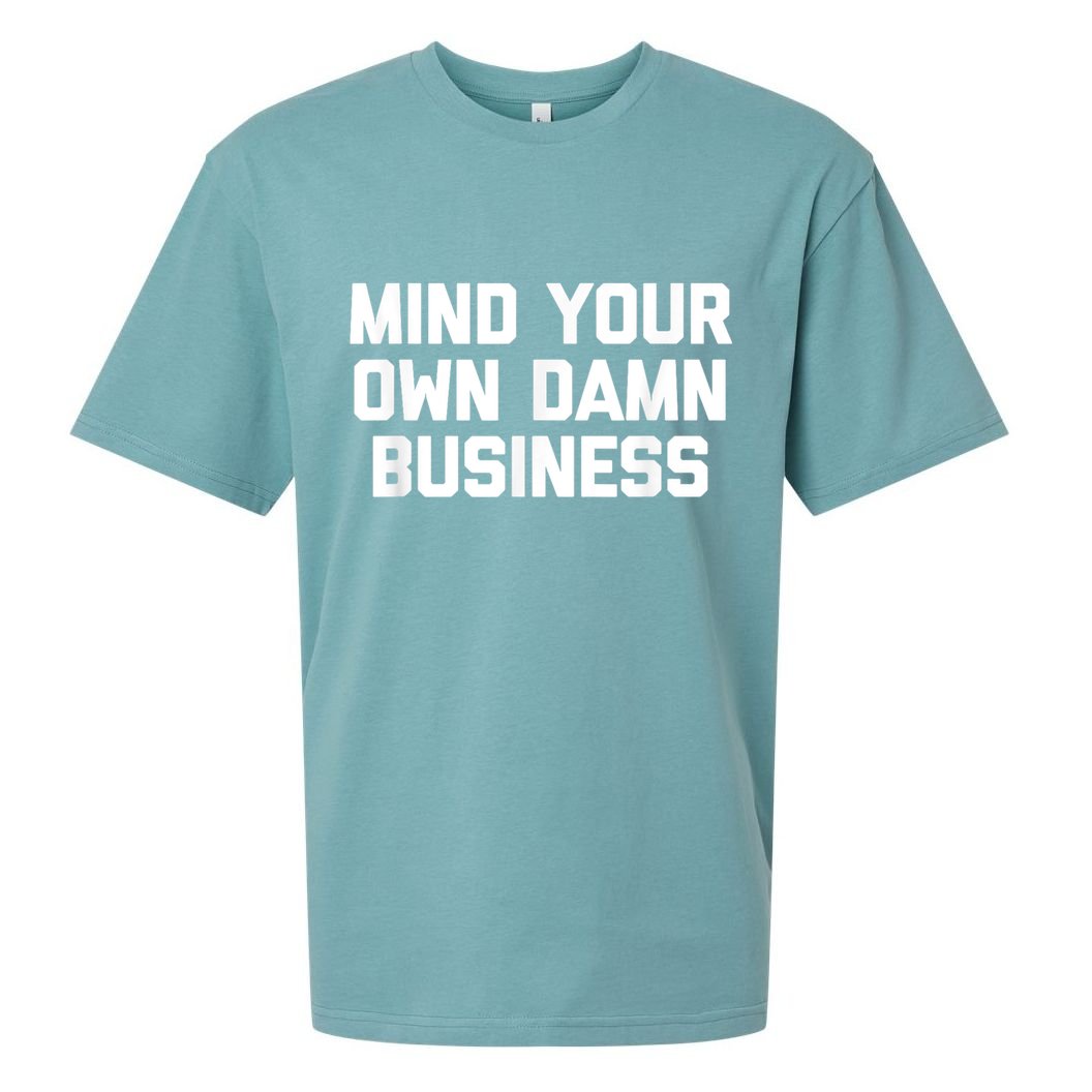 Harris Walz 2024 Mind Your Own Damn Business Sueded Cloud Jersey T-Shirt