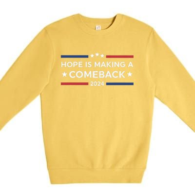 Harris Walz 2024 Hope Is Making A Comeback Premium Crewneck Sweatshirt