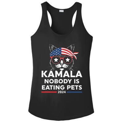 Harris Walz 2024 Nobody Is Eating Pets Ladies PosiCharge Competitor Racerback Tank