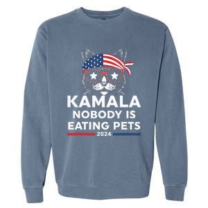 Harris Walz 2024 Nobody Is Eating Pets Garment-Dyed Sweatshirt