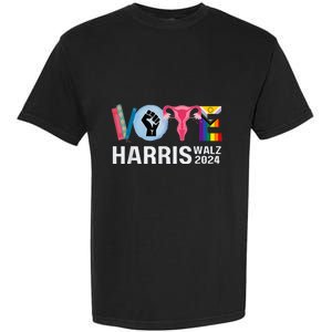 Harris Walz 24 Vote Books Lgbt Election Garment-Dyed Heavyweight T-Shirt