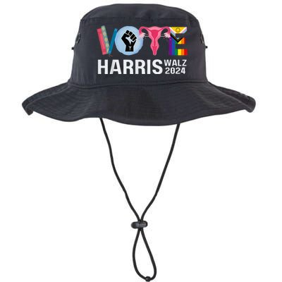 Harris Walz 24 Vote Books Lgbt Election Legacy Cool Fit Booney Bucket Hat