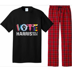 Harris Walz 24 Vote Books Lgbt Election Pajama Set