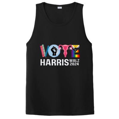 Harris Walz 24 Vote Books Lgbt Election PosiCharge Competitor Tank